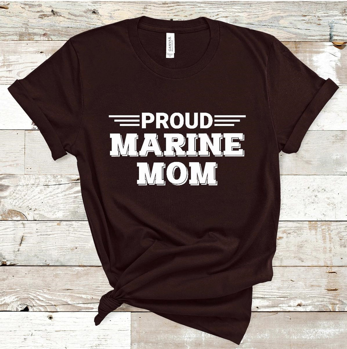 Proud Marine Mom White Text - Screen Print Transfer - RTS – Shy Screen
