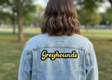 Greyhounds Faux Leather Embroidered Patch