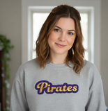 Pirates Faux Leather Embroidered Patch - Purple and Gold