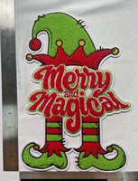 Merry and Magical Elf Iron On Chenille Patch - Preorder 1 - 2 Week TAT