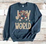 Faux Embroidery Joy to the World Direct to Film Transfer - 7 Day TAT