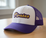 Pirates Faux Leather Embroidered Patch - Purple and Gold
