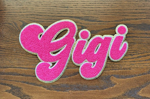 Gigi Hot Pink Chenille Patch - Preorder
