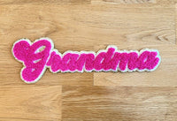 Grandma Hot Pink Chenille Patch - Preorder