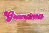 Grandma Hot Pink Chenille Patch - Preorder