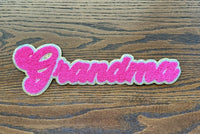 Grandma Hot Pink Chenille Patch - Preorder