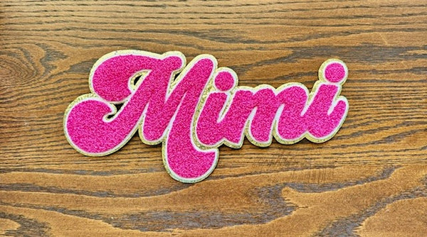 Mimi Hot Pink Chenille Patch - Preorder