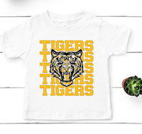 Tigers Stack Gold and Black Direct to Film Transfer - YOUTH SIZE - 10 to 14 Day Ship Time