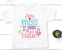 Little Miss 1st Grade Cutie - Screen Print Transfer - RTS