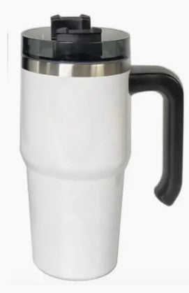 30 Ounce Stainless Steel Tumbler with Black Handle - Preorder - Ships 5/10/23