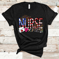 Patriotic Nurse 4th of July Direct to Film Transfer - 10 to 14 Day Ship Time