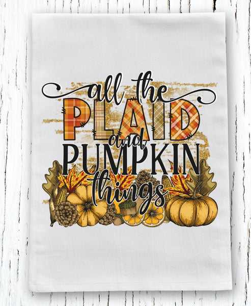 All the Plaid and Pumpkin Things Towel Size - HIGH HEAT FORMULA - RTS