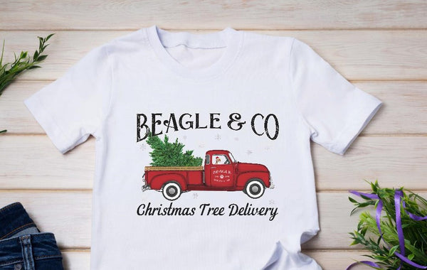 Beagle & Co. Christmas Tree Delivery Sublimation Transfer - RTS