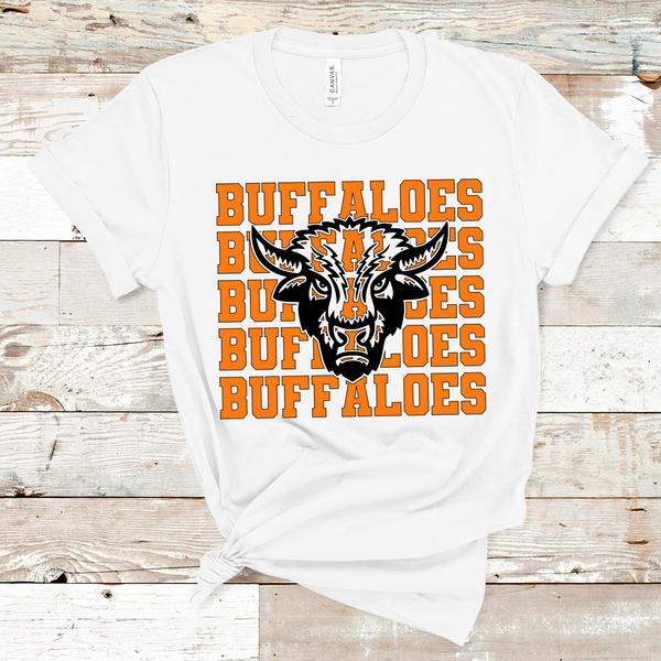 Buffaloes Mascot Orange and Black Adult Size Direct to Film Transfer - 10 to 14 Day Ship Time