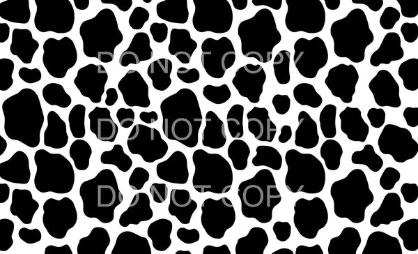 Black and White Cow Print Pattern #2 Full Sheet Sublimation Transfer - SUBLIMATION TRANSFER - RTS
