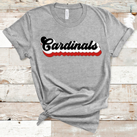 Cardinals Retro Font Red, White, and Black Direct to Film Transfer - 10 to 14 Day Ship Time
