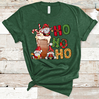 Ho Ho Ho Coffee Gnomes Christmas Screen Print Transfer - HIGH HEAT FORMULA - RTS