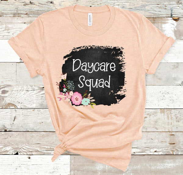Daycare Squad Floral Chalkboard Screen Print Transfer - Preorder