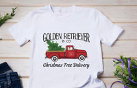 Golden Retriever & Co. Christmas Tree Delivery Sublimation Transfer - RTS