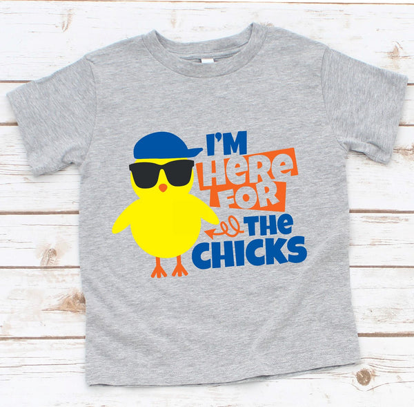 I'm Here for the Chicks Easter Screen Print Transfer - HIGH HEAT TRANSFER - Preorder