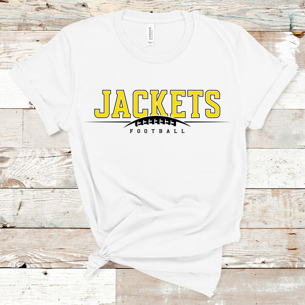 Jackets Football Yellow and Black Direct to Film Transfer - 10 to 14 Day Ship Time