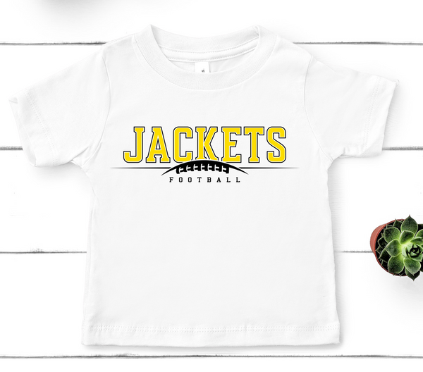 Jackets Football Yellow and Black Direct to Film Transfer - YOUTH SIZE - 10 to 14 Day Ship Time