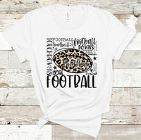 Football Leopard Typography Panthers Direct to Film Transfer - 10 to 14 Day Ship Time