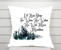 Let Him Sleep For When He Wakes He Will Move Mountains Baby Blanket Sublimation Transfer - RTS