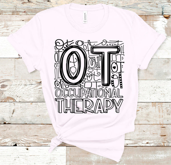 Occupational Therapist OT Word Art Screen Print Transfer - RTS