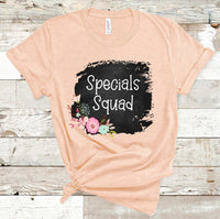 Specials Squad Floral Chalkboard Screen Print Transfer - RTS
