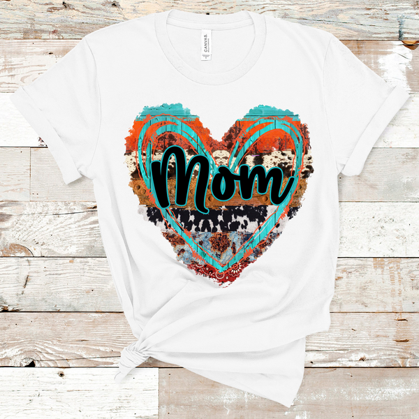 Mom Western Boho Heart Direct to Film Transfer - 10 to 14 Day Ship Time