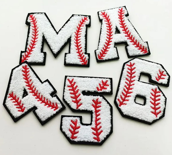 Baseball Chenille Patches With Iron On Backing - Expected Ship Time 4 - 6 Weeks After Placing Your Order