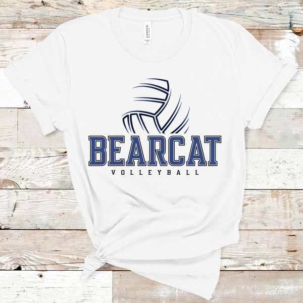 Bearcat Volleyball Royal Blue Text Direct to Film Transfer - 10 to 14 Day Ship Time