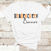 Beavercreek Beavers Grunge Orange and Black Direct to Film Transfer - 10 to 14 Day Ship Time