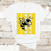 Bees Mascot Yellow and Black Adult Size Direct to Film Transfer - 10 to 14 Day Ship Time