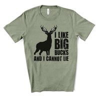 I Like Big Bucks and I Cannot Lie Deer Hunting Screen Print Transfer - RTS