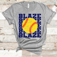 Blaze Navy Softball Adult Size Direct to Film Transfer - 10 to 14 Day Ship Time
