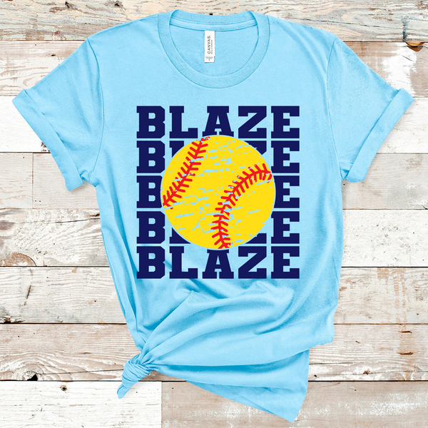 Blaze Navy Softball Adult Size Direct to Film Transfer - 10 to 14 Day Ship Time