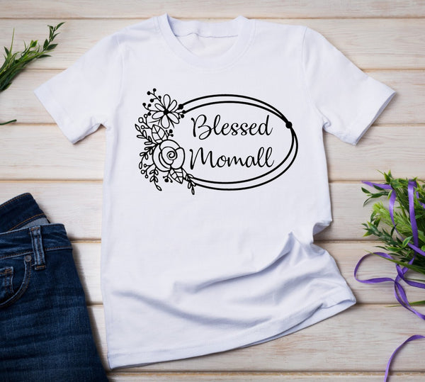Blessed Momall Floral Oval - SUBLIMATION TRANSFER - RTS