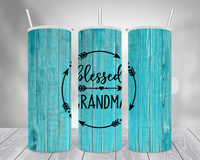 Blessed Grandma with Arrows and Hearts Sublimation Transfer for 20 Ounce Skinny Tumbler - SUBLIMATION TRANSFER - RTS