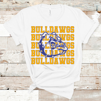 Bulldawgs Mascot Gold and Royal Adult Size Direct to Film Transfer - 10 to 14 Day Ship Time