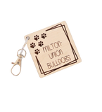 Milton-Union Bulldogs Square Keychain