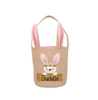 Girl Bunny with Name Board Personalized Easter Direct to Film Transfer - 10 to 14 Day Ship Time