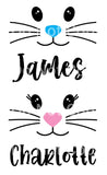 Personalized Bunny Faces For Easter Baskets Sublimation Transfer - RTS