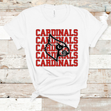 Cardinals Mascot Red and Black Adult Size Direct to Film Transfer - 10 to 14 Day Ship Time