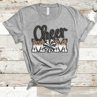 Cheer Mom Animal Print Direct to Film Transfer - 10 to 14 Day Ship Time