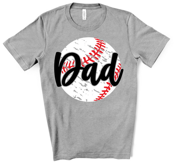 Dad Distressed Baseball Direct to Film Transfer - 10 to 14 Day Ship Time