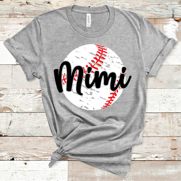 Mimi Distressed Baseball Direct to Film Transfer - 10 to 14 Day Ship Time