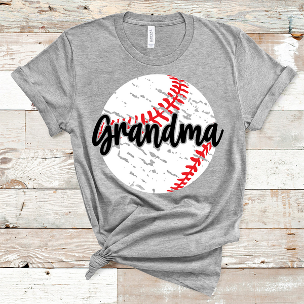 Grandma Distressed Baseball Direct to Film Transfer - 10 to 14 Day Ship Time