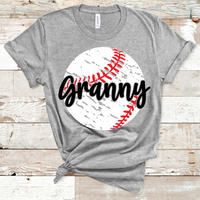Granny Distressed Baseball Direct to Film Transfer - 10 to 14 Day Ship Time